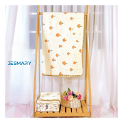 Khăn tắm cho bé  làm từ vải muslin hình gấu đáng yêu